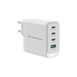 Conceptronic ALTHEA22W100 Caricabatterie per dispositivi mobili Universale Bianco AC Ricarica rapida Interno
