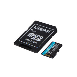 Kingston Technology Scheda microSDXC Canvas Go Plus Gen4 200MB s A2 U3 V30 da 256 GB + adattatore
