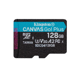 Kingston Technology Scheda microSDXC Canvas Go Plus Gen4 200MB s A2 U3 V30 da 128 GB + adattatore