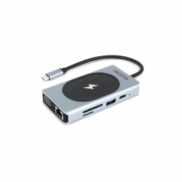 DICOTA D32059 hub di interfaccia USB tipo-C Nero, Argento