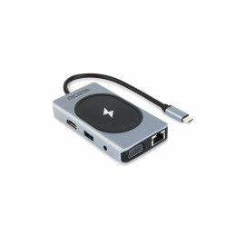 DICOTA D32059 hub di interfaccia USB tipo-C Nero, Argento