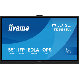 iiyama TE5513A-B1AG visualizzatore di messaggi Pannello piatto interattivo 138,7 cm (54.6") Wi-Fi 450 cd m² 4K Ultra HD Nero
