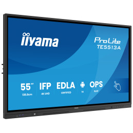 iiyama TE5513A-B1AG visualizzatore di messaggi Pannello piatto interattivo 138,7 cm (54.6") Wi-Fi 450 cd m² 4K Ultra HD Nero