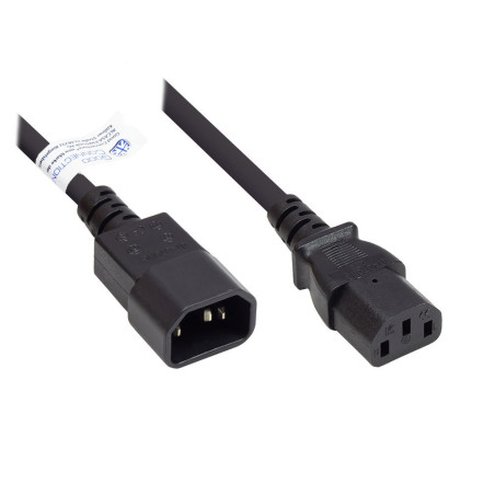 Alcasa P1430-S015 cavo di alimentazione Nero 1,5 m Accoppiatore C14 Accoppiatore C13