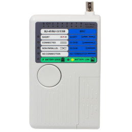 Alcasa GC-N0097 tester per cavo di rete Tester per cavi UTP STP Grigio