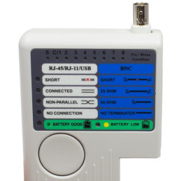 Alcasa GC-N0097 tester per cavo di rete Tester per cavi UTP STP Grigio