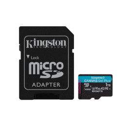Kingston Technology Scheda microSDXC Canvas Go Plus Gen4 200MB s A2 U3 V30 da 1 TB + adattatore