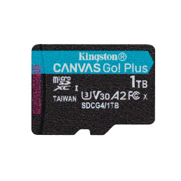 Kingston Technology Scheda microSDXC Canvas Go Plus Gen4 200MB s A2 U3 V30 da 1 TB + adattatore