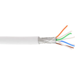 InLine Matassa Cavo Cat.6a, S FTP(PiMF), CU, halogenfree, bianco, 100m