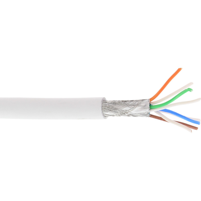InLine Matassa Cavo Cat.6a, S FTP(PiMF), CU, halogenfree, bianco, 100m InLine Matassa Cavo Cat.6a, S FTP(PiMF), CU, halogenfree, bianco, 100m