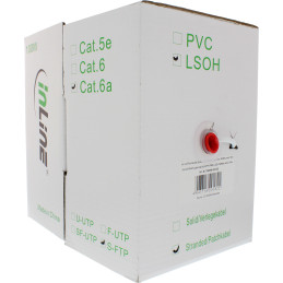 InLine Matassa Cavo Cat.6a, S FTP(PiMF), CU, halogenfree, bianco, 100m