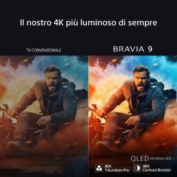Sony BRAVIA 9 QLED (XR l Mini LED) 75 Pollici 4K HDR Google Smart TV (2024) | Gaming Menu per PlayStation 5, IMAX Enhanced,