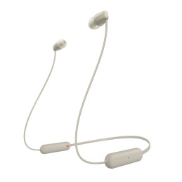 Sony WI-C100 Auricolare Wireless In-ear Musica e Chiamate Bluetooth Beige