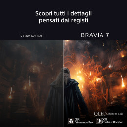 Sony BRAVIA 7 QLED (XR l Mini LED) 85 pollici 4K HDR Google Smart TV (2024) | Gaming menu per PlayStation 5, IMAX Enhanced,