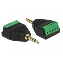 DeLOCK 65947 adattatore per inversione del genere dei cavi 3.5 mm Morsettiera Nero, Verde