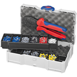 Knipex 97 90 23 pinza crimpatrice Set di utensili attrezzi Blu, Rosso