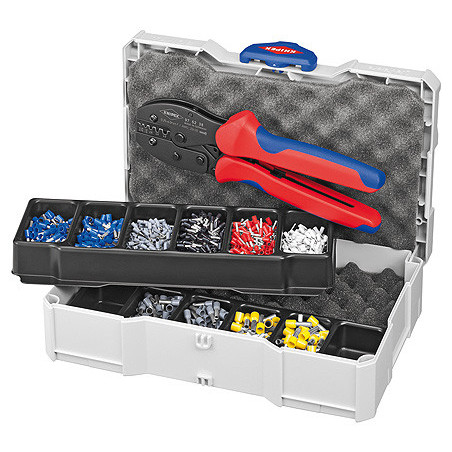 Knipex 97 90 23 pinza crimpatrice Set di utensili attrezzi Blu, Rosso