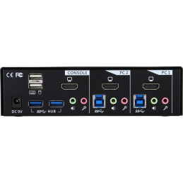 InLine KVM Switch, 2 porte, USB 3.0 HDMI Audio, FullHD, Hub 2x USB 3.0