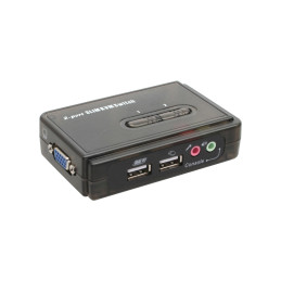 InLine KVM Switch, 2 porte, USB VGA, Audio, Kit cavi inclusi