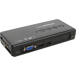 InLine KVM Switch, 4 porte, USB VGA, Kit cavi inclusi