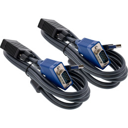 InLine KVM Switch, 4 porte, USB VGA, Kit cavi inclusi