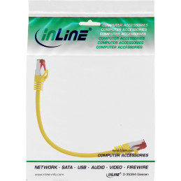 InLine Cavo patch Lan, S FTP (PiMf), Cat.6, 250Mhz, PVC, CCA, giallo, 0,25m