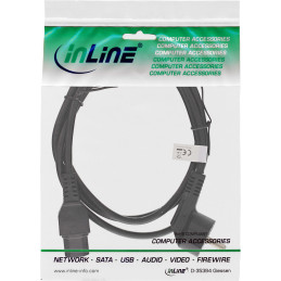 InLine Cavo alimentazione spina Shucko 90° presa C15, nero, 1,8m
