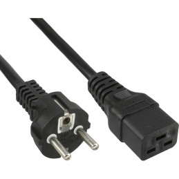 InLine Cavo alimentazione spina Shu.cko presa C19, nero, 3m