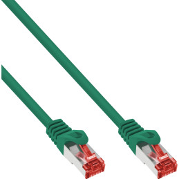 InLine Cavo patch Lan, S FTP (PiMf), Cat.6, 250Mhz, PVC, CCA, verde, 1m