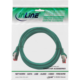 InLine Cavo patch Lan, S FTP (PiMf), Cat.6, 250Mhz, PVC, CCA, verde, 1m