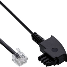 InLine Cavo TAE-F per splitter DSL, da spina TAE-F spina Western 6 2 DEC, 0,5m