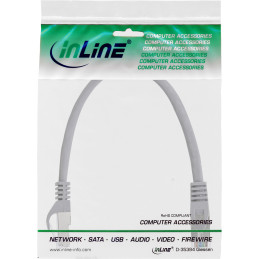 InLine Cavo patch Lan, SF UTP, Cat.5e, grigio, 0,25m
