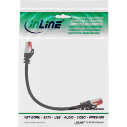 InLine Cavo patch Lan, S FTP (PiMf), Cat.6, 250Mhz, PVC, CCA, nero, 0,25m