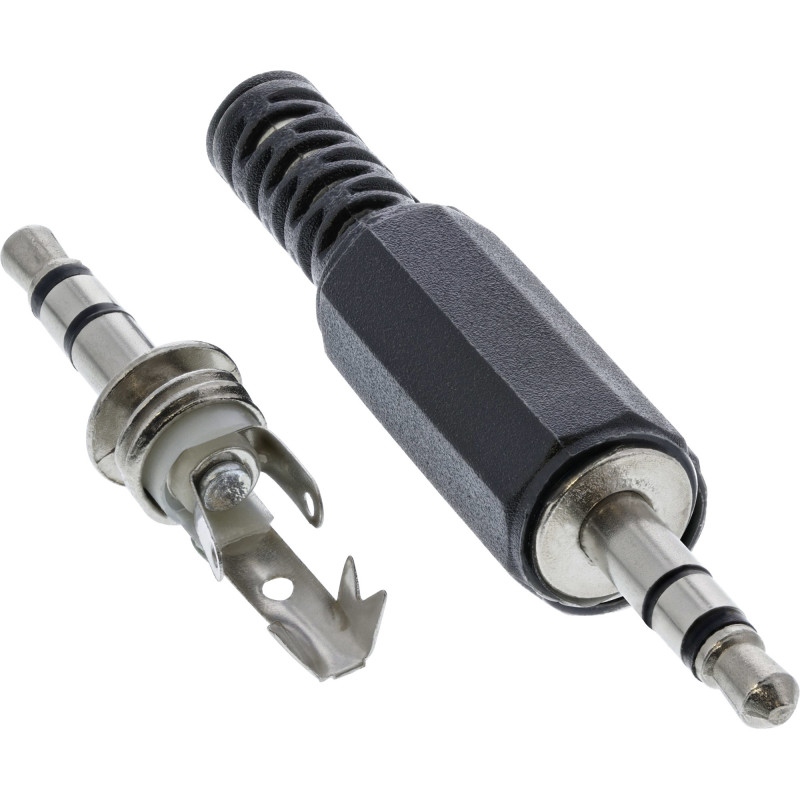 InLine Spina Jack 3,5mm stereo volante 3poli a saldare con passacavo InLine Spina Jack 3,5mm stereo volante 3poli a saldare con passacavo