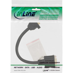 InLine Cavo VGA F-F, 15pin., per installazione, dorato, nero, 0,2m