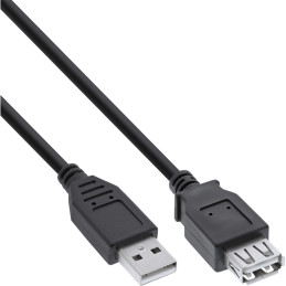 InLine Cavo USB 2.0 A maschio   A femmina, prolunga, nero, 0,5m