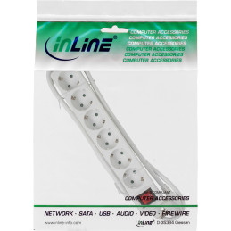 InLine Multipresa, 6x Shucko, con interrutt., bianco, cavo 1,5m