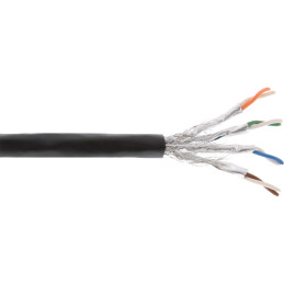 InLine Matassa Cavo Cat.7a, S FTP(PiMF), 1200MHz, halogenfree, nero, PE, 50m