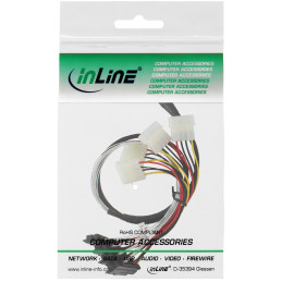 InLine Cavo Mini SAS, SFF-8087 a 4x SFF-8482 + alimentazione, 0,75m