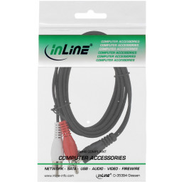 InLine Cavo Audio Jack 3,5mm M a 2x RCA M, 3m