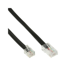 InLine Cavo modulare telefonico, RJ45 maschio a RJ12 maschio, 6 fili, 3m