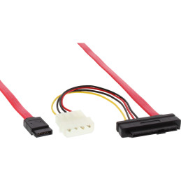InLine Cavo SAS, SFF-8482 + alimentazione a SATA, 0,75m (Bulk), single Target