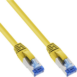 InLine Cavo patch Lan, S FTP(PiMf), Cat.6a, 500MHz, CU, halogenf., giallo, 10m