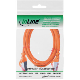 InLine Cavo patch Lan, S FTP (PiMf), Cat.6, 250 MHz, PVC, CU, arancione, 1,5m