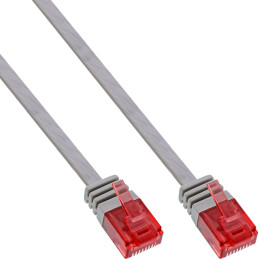 InLine Cavo patch Lan Slim, U UTP, Cat.6, grigio, 15m