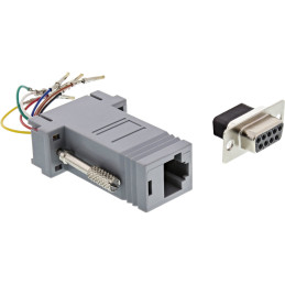InLine Adattatore modulare telefonico RS232 Sub-D 9pin f. a RJ45 f., config.