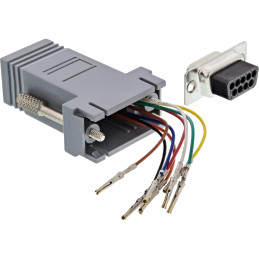 InLine Adattatore modulare telefonico RS232 Sub-D 9pin f. a RJ45 f., config.