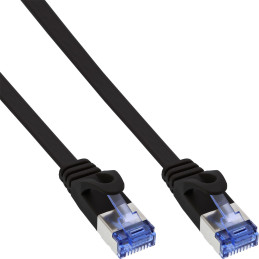 InLine Cavo Patch Lan piatto, U FTP, Cat.6A, nero, 2m