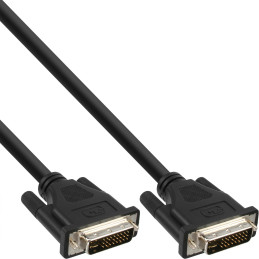 InLine Cavo DVI-I 24+5, 0,3m, Digital Analog, Dual Link nero