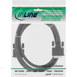 InLine Cavo DVI-I 24+5, 0,3m, Digital Analog, Dual Link nero